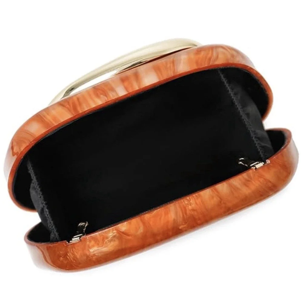 Acrylic Clutch Purse for Women Classic round Acrylic Evening Handbag Vintage Met
